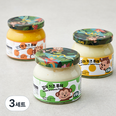 cle 7개월 이후 이유식 치즈 퓨레 150g x 3종 세트, 혼합맛(단호박/치즈), 혼합맛(고구마/치즈), 혼합맛(감자/치즈), 3세트