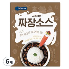 베베쿡 처음먹는 덮밥 소스, 짜장, 200g, 6개