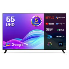 이노스 5년 무상AS 4K UHD 구글 TV 55인치 티비, 고객직접설치, 스탠드형, 138cm(55인치), G55