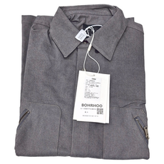 BOHRHOO Early Spring Denim LS Shirt 單寧長袖襯衫，灰色S碼, S, 灰色