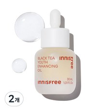 이니스프리 New 블랙티 유스 인핸싱 오일, 2개, 30ml