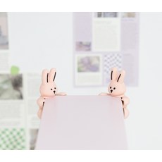 주식회사아텍스 토끼 실리콘 모서리 보호대, 핑크, 2개