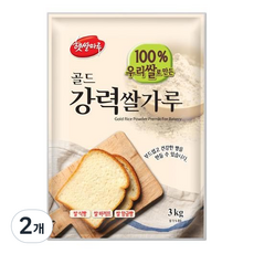햇쌀마루 골드 강력 쌀가루 국산, 3kg, 2개