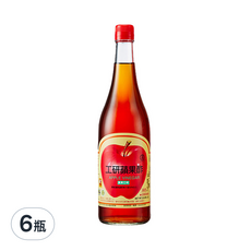 KONG YEN 工研 蘋果醋，水果醋解膩 清爽怡人，稀釋食用 風味獨特，特選蘋果釀造 滋味絕佳, 6瓶, 750ml