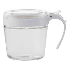 生活大師 圓型玻璃調味盒 1入 - 透明玻璃材質，附帶湯匙，易於清洗，廚房調味好幫手