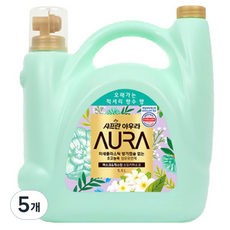 AURA 고농축 대용량 섬유유연제 스모키머스크, 5.5L, 5개