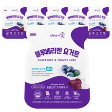 내아이애 동결건조 요거트 큐브 간식, 블루베리 + 요거트 혼합맛, 6개, 16g