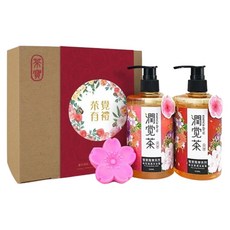 TEAPOWER 茶寶 潤覺茶 桃花禮盒 (洗髮露, 沐浴露, 桃花皂), 1盒