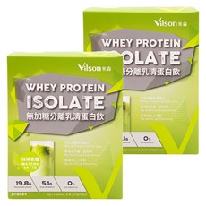 Vilson 米森 無加糖分離乳清蛋白飲 抹茶拿鐵 6包入 2盒組, 35g, 2盒