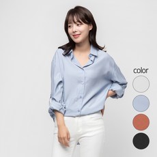 캐럿 여성용 찰랑 롤업 셔츠 블라우스