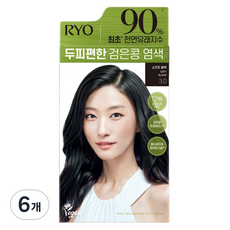 려 두피편한 검은콩 염색제 120g, 6개, 3.0 소프트블랙