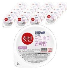 햇반 귀리흑미곤약밥, 150g, 24개