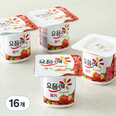 요플레 오리지널 딸기, 85g, 4개입, 4개 85g, 16개