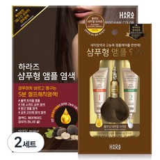 하라즈 샴푸형 앰플 염색제, 27g, 20개, 내추럴브라운