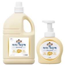 아이깨끗해 향균 폼 핸드솝 순 보송보송 파우더향 4.5L + 용기 490ml, 1세트 1세트