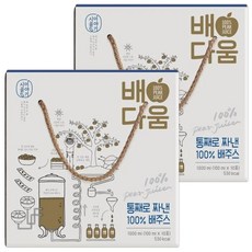 鄉村故事 水梨汁禮盒組, 100%水梨原汁 100ml x 10包, 1L, 2盒