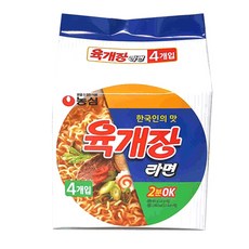 농심 육개장 라면 116g, 4개