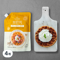 오늘의일상 브런치 라이스 와플믹스 플레인, 1kg, 4개