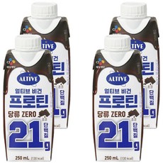 Altive 素食蛋白質 巧克力, 4個, 250ml