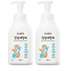 마이비 젖병세정제 거품형 용기, 500ml, 2개