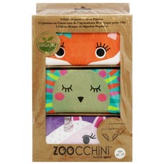 ZOOCCHiNi 女童款有機棉內褲3入組，獨特動物造型，材質柔軟透氣, 4y~5y, 魔法森林