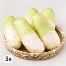 국내산 세척 다발무, 5kg, 3봉