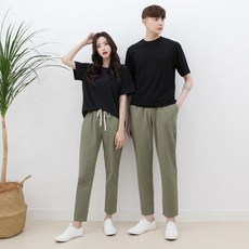 어나더디 면 스판 9부 밴딩 팬츠