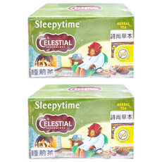 CELESTIAL SEASONINGS 詩尚草本 睡前茶,20包x2盒,無咖啡因草本茶,舒緩助眠, 20包, 1.45g, 2盒