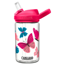 CAMELBAK eddy+ 兒童吸管運動水瓶, 彩色蝴蝶, 400ml, 1個