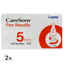 케어센스 멸균주사침 5mm 32G, 100개입, 2개