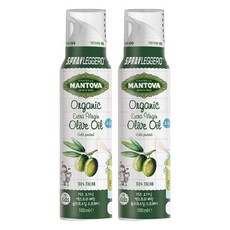 만토바 키즈 오가닉 엑스트라 버진 올리브오일 스프레이, 2개, 100ml