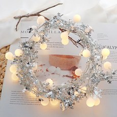 NOBLY DIY 聖誕牆樹 + 30 個 LED 燈泡套裝, 銀