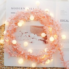 NOBLY Bluen DIY 聖誕樹牆樹 + 50 個 LED 燈泡, 1個, 粉色