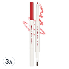 TONYMOLY 簡易輕觸唇線筆 0.2g 03 Red 1支, 3支