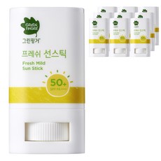 그린핑거 프레쉬 마일드 선스틱 SPF50+ PA++++, 15g, 10개