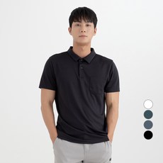 캐럿 남성용 반팔 기능성 포켓 폴로 셔츠