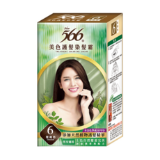 566 美色護髮染髮霜 6號栗褐色，添加天然植物護髮精華，男女適用, 6 栗褐色, 1盒