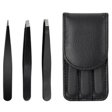 高級鑷子 3件組, 1組, Black