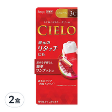 CIELO 宣若 EX 染髮霜 簡單一按 白髮用, 3C 焦糖棕, 2盒