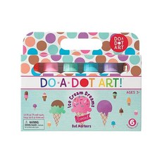 Do-A-Dot Art 點點畫筆 冰淇淋香氣 6支入, 70ml, 無毒安全, 冰淇淋色, 1盒