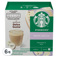 스타벅스 화이트모카 캡슐커피, 5.5g, 12개입, 6개