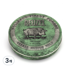 리우젤 코리아 그린 유성 포마드, 113g, 3개