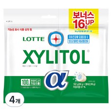 롯데자일리톨 껌 알파 오리지날 리필, 102g, 4개