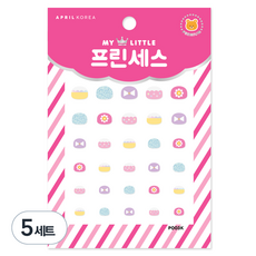 에이프릴 코리아 마이리틀 프린세스 키즈 네일스티커, P003K 살랑살랑 봄바람, 5개 P003K 살랑살랑 봄바람, 5세트