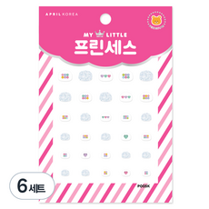 에이프릴 코리아 마이리틀 프린세스 키즈 네일스티커, P005K 달콤한 캔디, 6세트