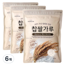 성진 찹쌀 가루, 400g, 6개