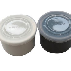 블루마마 도자기 이유식 밀폐보관용기 250ml x 2종 세트, 화이트, 그레이, 1세트
