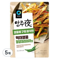 대상 청정원 안주야 먹태열풍 청양데리야끼맛, 25g, 5개