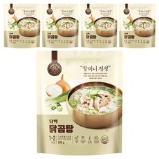 SUNI COOK 順伊奶奶 正宗清燉雞湯, 韓國土產雞肉雞骨熬煮，搭配蘿蔔與蔥，湯頭濃郁層次豐富, 500g, 5包