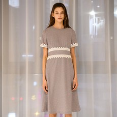 까이에 까이지엔느 하객룩 레이스 트리밍 원피스